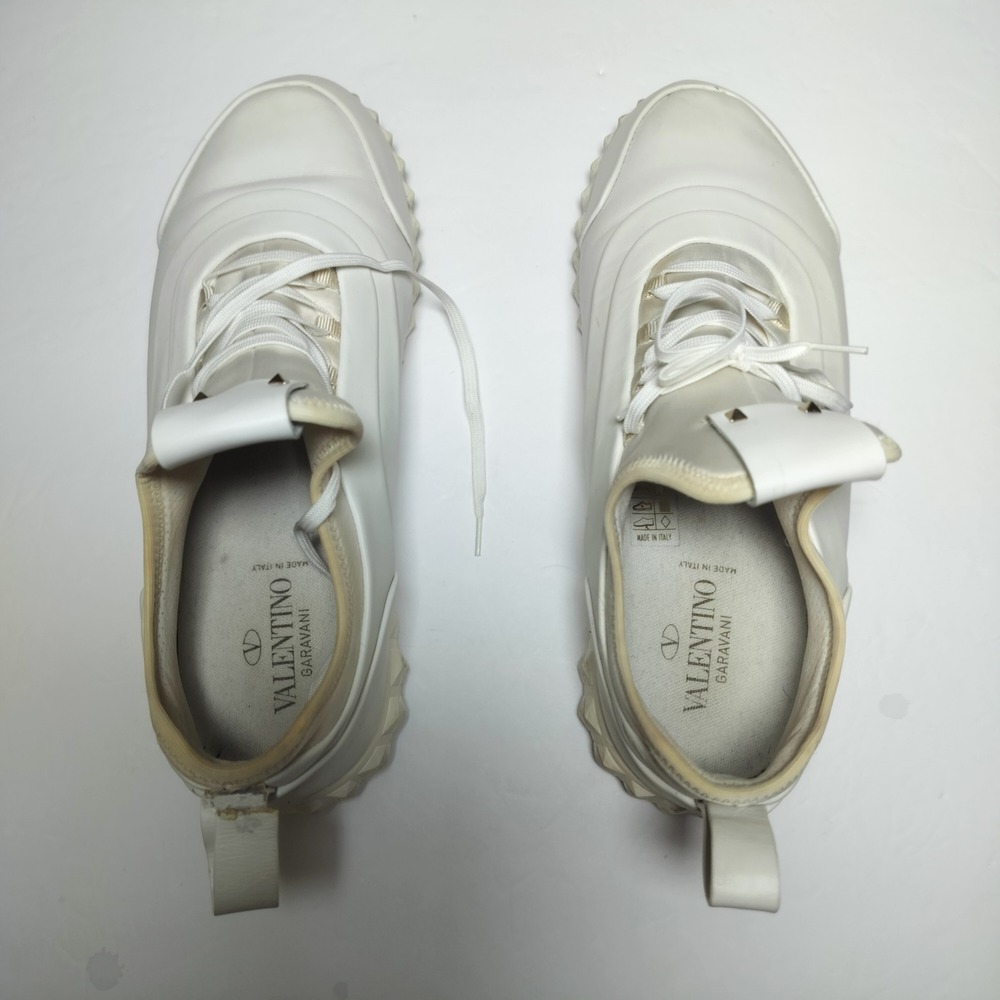 Valentino Garavani Climbers White Leather Rockstud Sneakers TPA28Y2 41 Mens